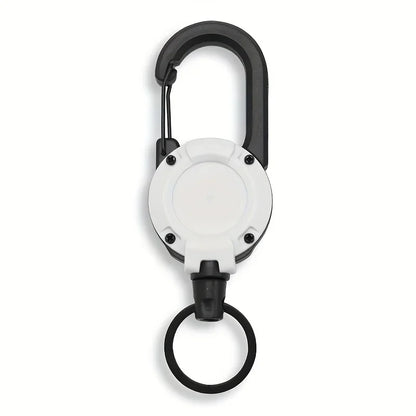 1/2/4pcs Extendable Retractable Holders Keychain Badge Reels Heavy Duty Clip With Carabiner Key Chain For Men Outdoor Bags