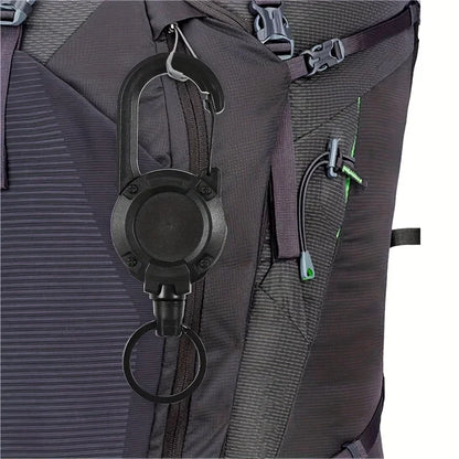 1/2/4pcs Extendable Retractable Holders Keychain Badge Reels Heavy Duty Clip With Carabiner Key Chain For Men Outdoor Bags