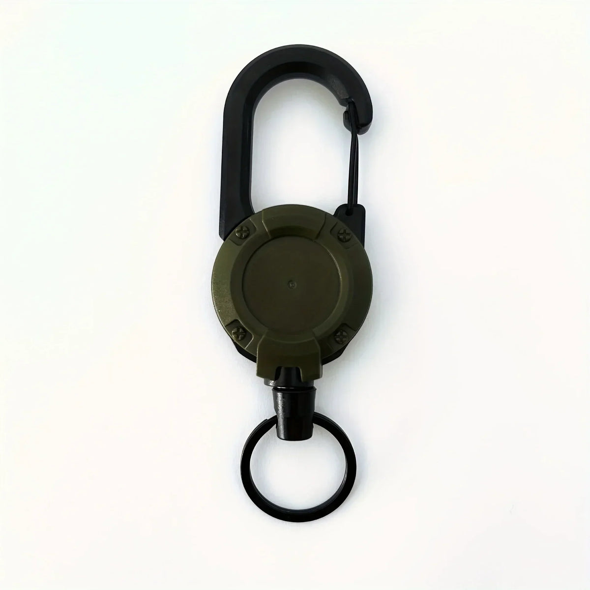 1/2/4pcs Extendable Retractable Holders Keychain Badge Reels Heavy Duty Clip With Carabiner Key Chain For Men Outdoor Bags