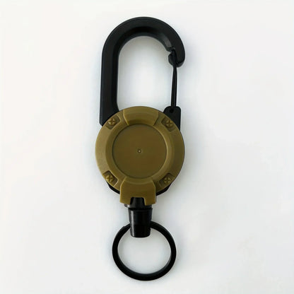 1/2/4pcs Extendable Retractable Holders Keychain Badge Reels Heavy Duty Clip With Carabiner Key Chain For Men Outdoor Bags